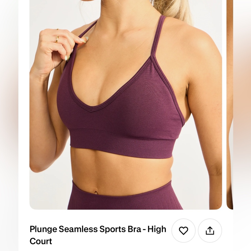 BuffBunny plunge seamless sports bra large - Picture 3 of 6